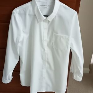 Coldwater Creek white shirt blouse size L